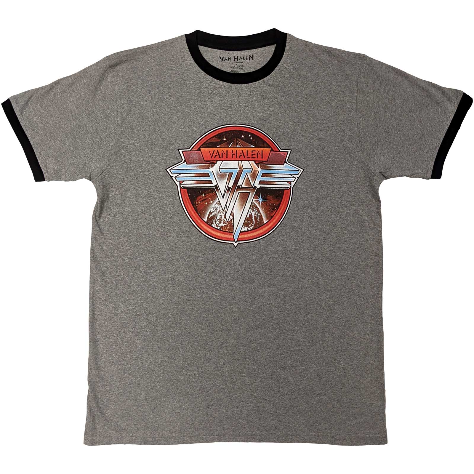 Image of Van Halen Ringer T-Shirt - Circle Logo Amplified